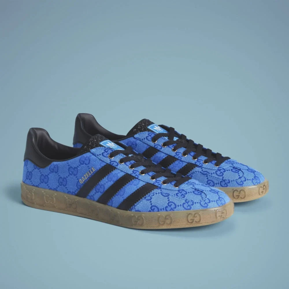 Adidas x Gucci Gazelle ‘Blue GG Monogram’