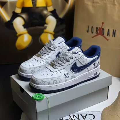Louis Vuitton x Nike Air Force 1 07 Low ‘White Blue’