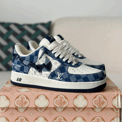 Louis Vuitton x Nike Air Force 1 Low “Blue Damier Denim”