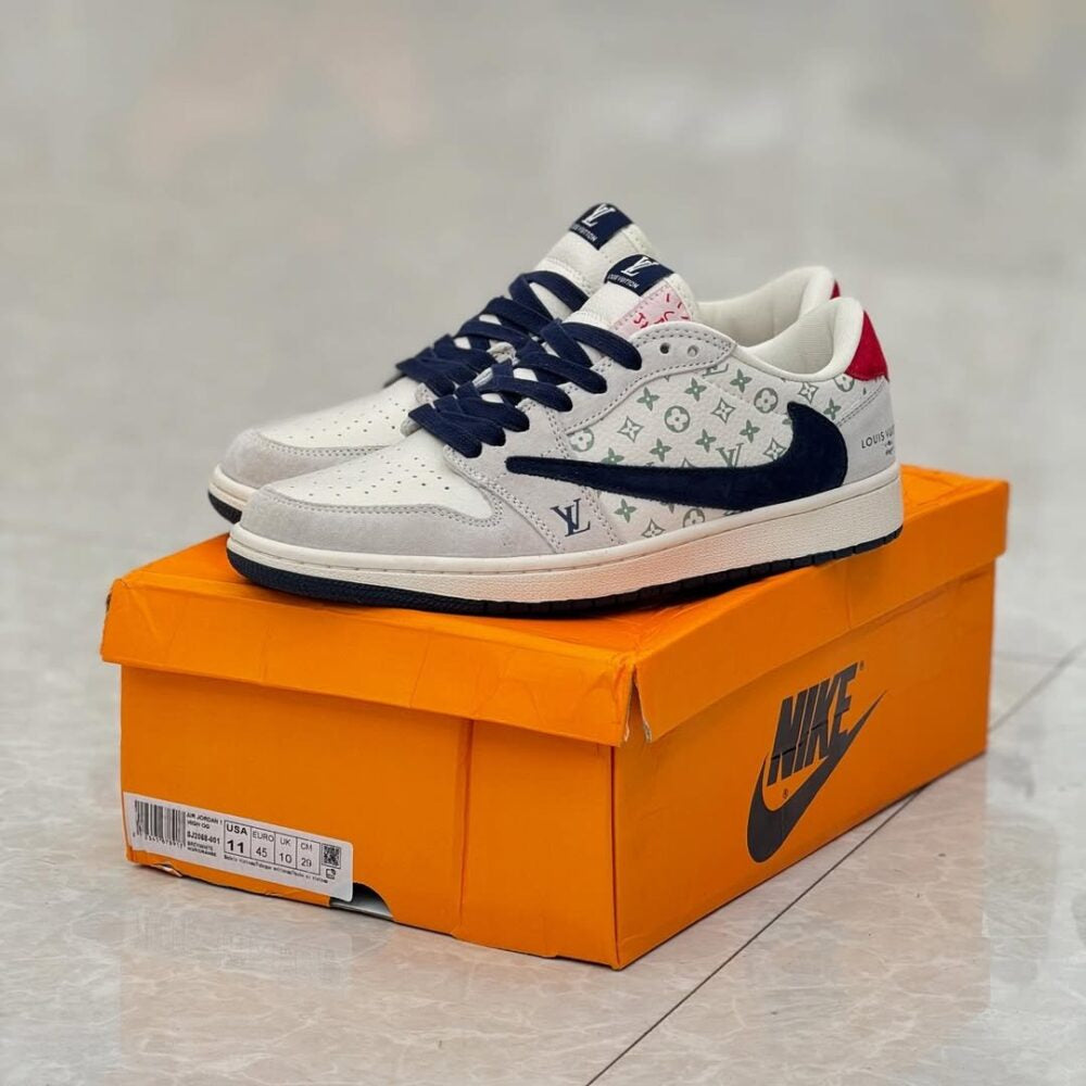 Louis Vuitton x Nike Air Jordan 1 Low “Tricolor Monogram” (Custom)