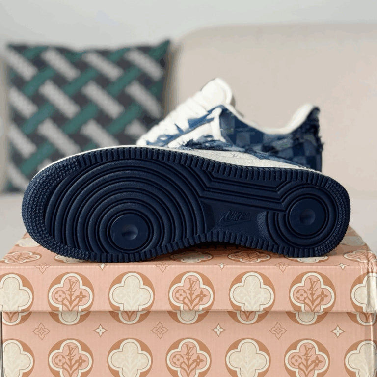 Louis Vuitton x Nike Air Force 1 Low “Blue Damier Denim”