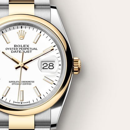 Rolex Datejust 36 Oyster, 36 mm, Oystersteel and yellow gold