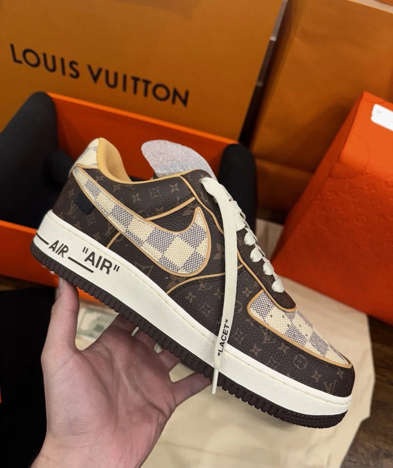 Louis Vuitton x Nike Air Force 1 Low 'Monogram Brown Damier Azur'